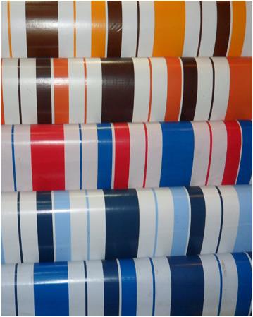 PVC color striped mesh cloth